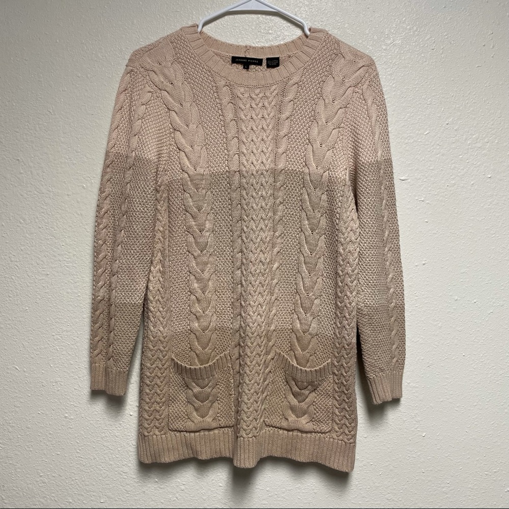 Jeanne Pierre Cable Knit sweater dress